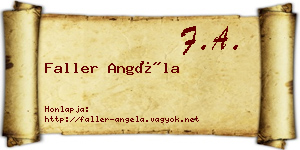 Faller Angéla névjegykártya